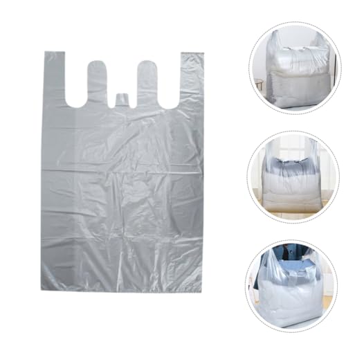 SOLUSTRE 10pcs Large Storage Bags for Clothes and Quilts Pe Material Portable Moving Bags for Blankets and Towel Organization for Home and Travel Gray