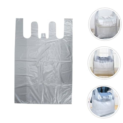 SOLUSTRE 10pcs Large Storage Bags for Clothes and Quilts Pe Material Portable Moving Bags for Blankets and Towel Organization for Home and Travel Gray