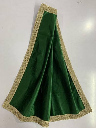 SMMS Spiritual Velvet Table Cloth Altar Tarot Spread (Green, Medium- 61cm*61cm/ 24inch*24inch) - color: Green, size: Medium- 61cm*61cm/ 24inch*24inch