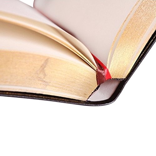 RUIXIA Blank Page A5 Notebook Super Thick 240 Sheets Sketch Book with PU Leather Cover 100GSM Paper Notepad No Lines Journal Drawing Memo Writing Pad Diary for Study Working Travelling, Black Gold - color: Black with Gold Edge