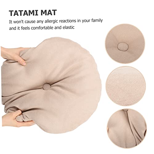 Zafu Meditation Pillow Yoga Exercise Mat Thick Floor Seat Cushion Grey - color: Beige