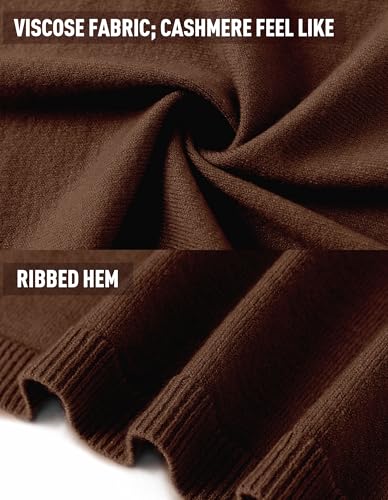 PULI Women's Versatile Knitted Shawls Scarf Poncho Sweater with Buttons Lightweight Spring Summer Fall Wraps - color: A-caramel
