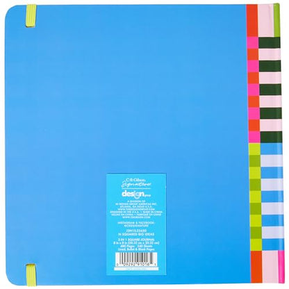 C.R. Gibson J3N1S-25650 Signature N Squared Big Ideas 3-in-1 Blank, Dot Grid, and Lined Journal with 480 Pages, 8.5" x 8.5", Multicolor - style: Big Ideas