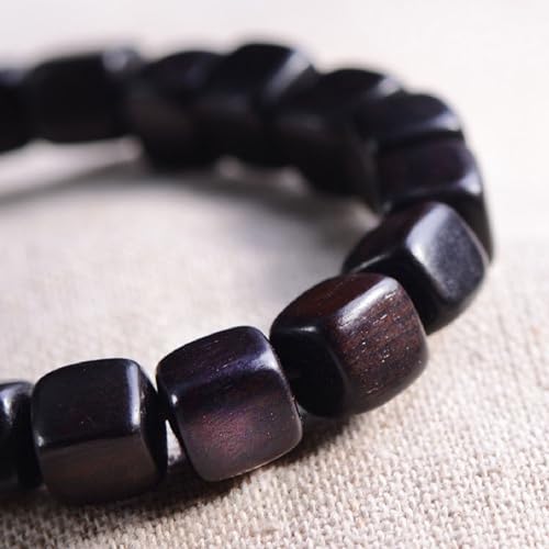 Handmade Wooden Beaded Bracelet – 7mm Natural Beads, Adjustable Stretch Cord, Comfortable Wear for Women & Men