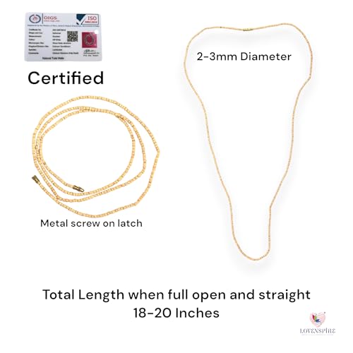 LoveNspire 2mm Tulsi Mala Beads Necklace Holy Basil 108 + 1 Beads Ram Japa Prayer Mala Energized Hindu Tibetan Buddhist Rosary for Chanting Mantra Hand Knotted Tulsi Neck Mala for Pooja Meditation Yoga