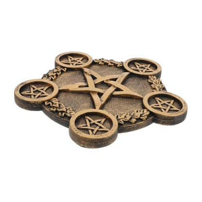 VALICLUD Pentacle Star Candleholder Decorative Altar Prop Elegant Desktop Candle Holder Compact Space Saving Design for Home Bar Restaurant Wiccan Sacrifice Ritual