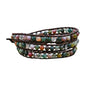 YGLINE Natural Stone Wrap Bracelet for Women Boho Bracelets Healing Crystal Beaded Bracelet Adjustable 3/5 Wraps Bracelet Handmade Birthday Gifts for Women - color: agate-3w