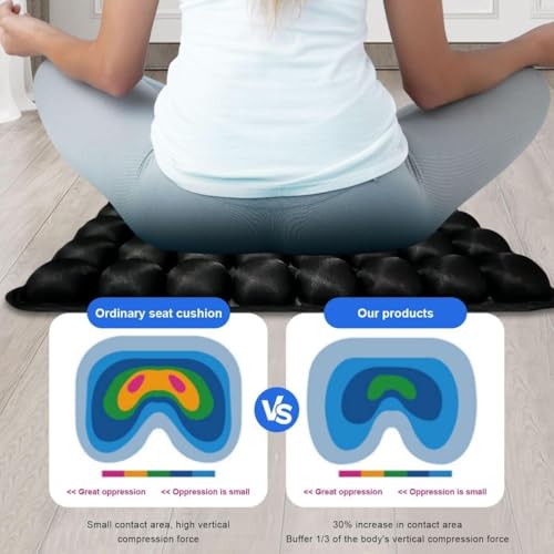 18" x 17" Sondur Travel Cushion Airplane Seat, Adjustable Portable Inflatable Seat Cushion for Air Travel, High Profile Travel Seat Cushions for Airplanes