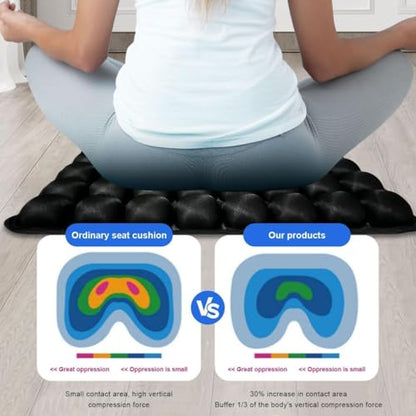 18" x 17" Sondur Travel Cushion Airplane Seat, Adjustable Portable Inflatable Seat Cushion for Air Travel, High Profile Travel Seat Cushions for Airplanes