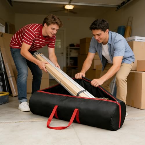 Extra Large 600D Oxford Waterproof Sports Duffle Bag 2-Way Zippers 59×14.9 Inch Large Foldable Storage Bag for Folding Bed, Mattress, Duvet, Camping Chair, Beach Umbrella (1 Pack) - size: 59*15 inch