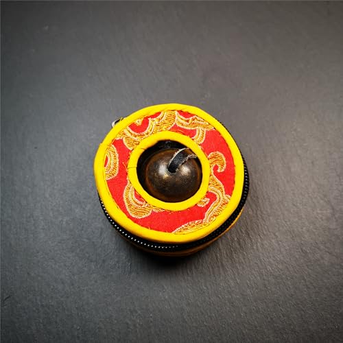 Tibetan Tingsha Bell Set - Tibetan Cymbals - for Sound Healing, Yoga, Meditation, and Mindfulness,Handmade in Nepal,Made of Brass,Plain Pattern,6.5cm/2.6 inch - color: 5-Brass-Brown-6.5cm