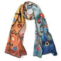 JWSilk Long Charmeuse Silk Scarf Classic Art Print - color: Tree of Life By Gustav Klimt