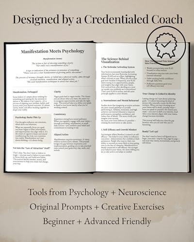 Manifestation Journal – 52-Week Undated Guided Law of Attraction Journal with Prompts, Habit Tracker, Vision Board, Goals & Reflection Tools | for Women & Men | Gift Box + Pen