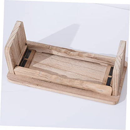 Totority Meditation Stool Portable Wooden Kneeling Bench Legs for Zen Practice Home Decor and Buddhist Meditation Sessions