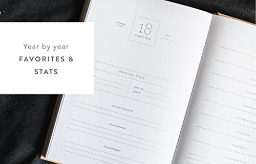 Promptly Journals, A Complete Childhood History: From Pregnancy to 18 Years Old (Blush Pink, Leatherette) | Baby Book and Pregnancy Journal | Baby Memory Book - color: Blush Pink
