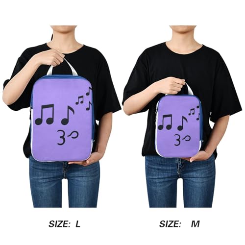 Stackable 3 Piecing Packing Travel Bag Polyester Storage Bags for Travel, Musical Notes Look (1) (3 Set) - color: Musical Notes Look (1)