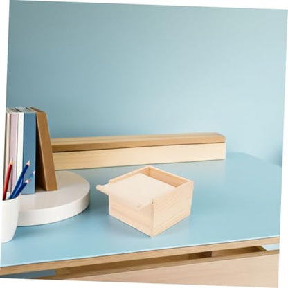Zerodeko 2pcs Unfinished Wooden Storage Box with Slide Lid Small Beige Jewelry Organizer for Diy Crafts Present Packaging Weddings and Special Occasions