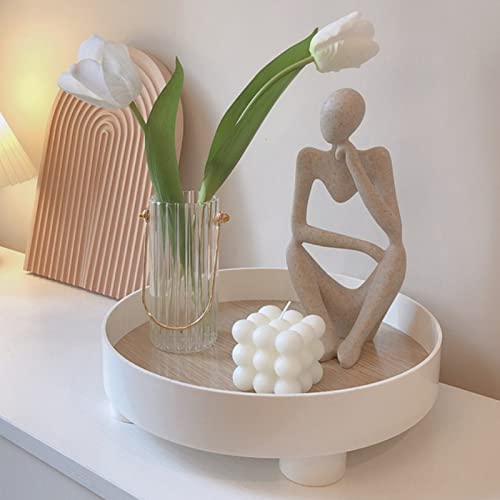 Thinker Statues and Sculptures, Sandstone Resin Thinker Statue Ornaments, Abstract Style Sculptures, Housewarming Gifts, Housewarming Decorations, Living Room Dining Desk Decorations (Left, Small) - color: Left, size: Small