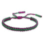 COLORFUL BLING Tibetan Buddhist Bracelets for Women Men Handmade Braided Rope String Lucky Protection Wristbands Prayer Family Couple Jewelry - color: purple green