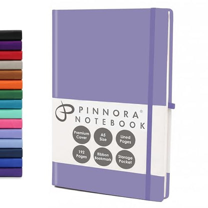 Pastel Purple 5.95"x8.45" Notebook – Everyday Journal Note Book & Monthly Planner, 192 Pages, Notebooks for Education, Office & Travel, Durable Cover, Smooth Paper, Ideal Lined Note Pad - color: Pastel Purple