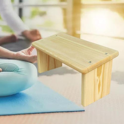 Meditation Bench, Wooden Kneeling Stool, Bench for Deeper & Longer Meditation - size: 42x18x15.5cm