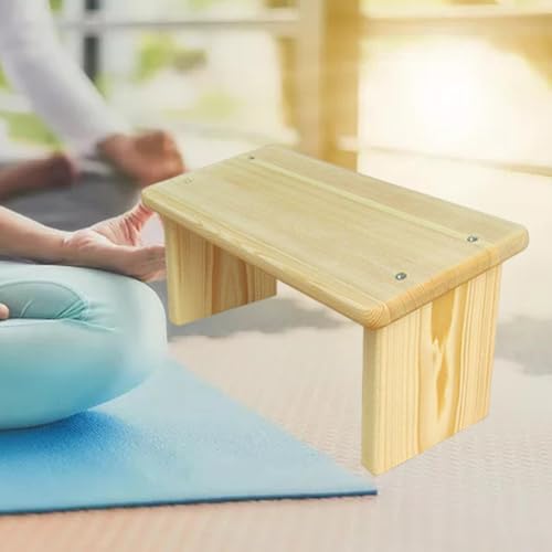 Meditation Bench, Wooden Kneeling Stool, Bench for Deeper & Longer Meditation - size: 42x18x15.5cm
