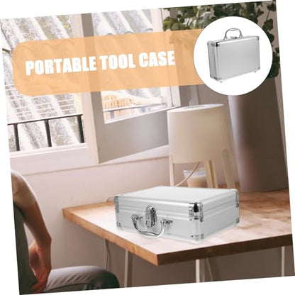 Housoutil Aluminum Alloy Hard Storage Briefcase Sponge Inserts Multi-purpose Tool Case for Cameras Instruments and Cosmetics Design for