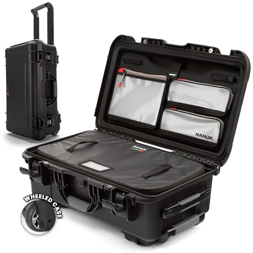 NANUK 935 Pro Photo with N-Cubik – Waterproof Travel Camera Hard Case with 13L N-Cubik Insert and Wheels, 22” x 14” x 9”, Dustproof and Impact-Resistant, Airline Carry-On Approved – Black - size: 935 with 1 Mobile Organizer