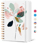 Lined Spiral Journal Notebook, A5 College Ruled Notebook for Journaling, Note-Taking, and Daily Planning, Durable Hardcover with an Elegant Design, Abstract Floral - color: M-Abstract Floral