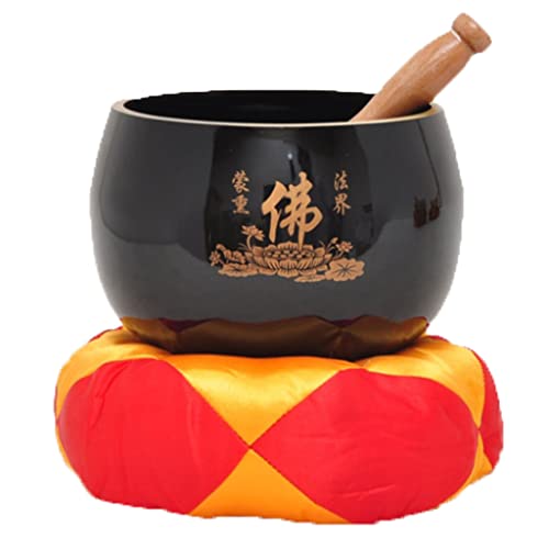 Brass Singing Bowls Meditation Sound Bowl Eight Auspicious Copper Chime Lotus Copper Chime Bowl Copper Crafts Ornaments，B - color: B