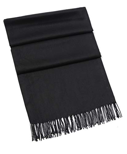 Cindy & Wendy Pashmina Shawls and Wraps Scarf for Women Soft Large Winter Shawl for Evening Dress Wedding Party - color: Black