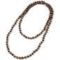 Beaded Necklace Hand Knotted for Woman - color: Tiger Eye