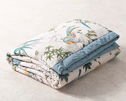 Maison d' Hermine Throw Blanket for Couch Lightweight Soft Warm Breathable Cotton Throw Blankets for Bed Girls Boys Women Men Gifts Sofa Living Room Spring Summer (Hokuzai - Grey, 50'' X 60'')