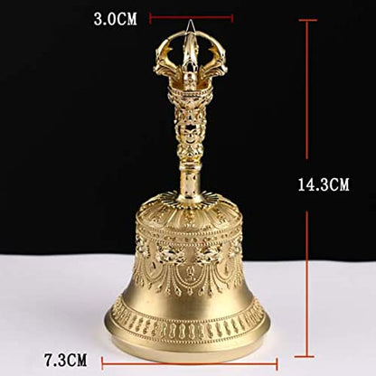 Tibetan Hand Bell,Tibetan Buddhist Meditation Bell The Bell Is Engraved With A Vivid And Engaging Design And Is Used As An Invocation Bell For Buddhist Ritual Meditation Prayers