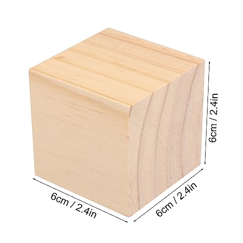 20 Packs Wooden Blocks for Crafts, 2.36 Inch Pine Wood Cubes, 6 x 6 x 6 cm Wooden Cubes for Paint, Stamp, Decorate, DIY Projects and Personalized Gifts,by GNIEMCKIN. - size: 20 Packs 2.36 Inch