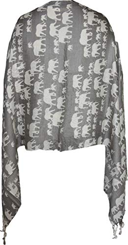 Tibetan Elephant Print Meditation Geometric Open Boho nyc Shawl Wrap Soft & Warm Pashmina Scarf Stole 26