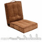 Adjustable Floor Chair with Back Support, 6-Position, Folding Japanese Meditation Tatami Chair, Comfy Gaming Chairs for Adults, Accent Sofa Reading Chairs, Living Room, Bedroom, Coffee - color: Coffee