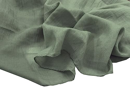 Women's Cotton Scarves Lady Light Soft Fashion Solid Scarf Wrap Shawl - color: New Armygreen