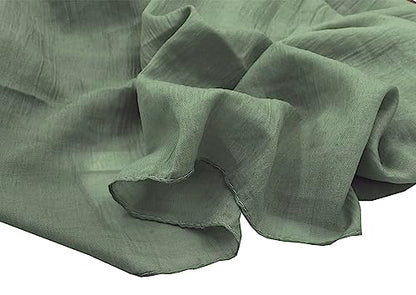 Women's Cotton Scarves Lady Light Soft Fashion Solid Scarf Wrap Shawl - color: New Armygreen