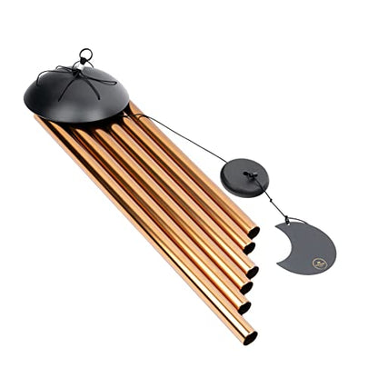 Moon Meditation Chimes for Relaxing Sound Healing, 2-YEAR WARRANTY - color: Bronze, size: Large, style: Set