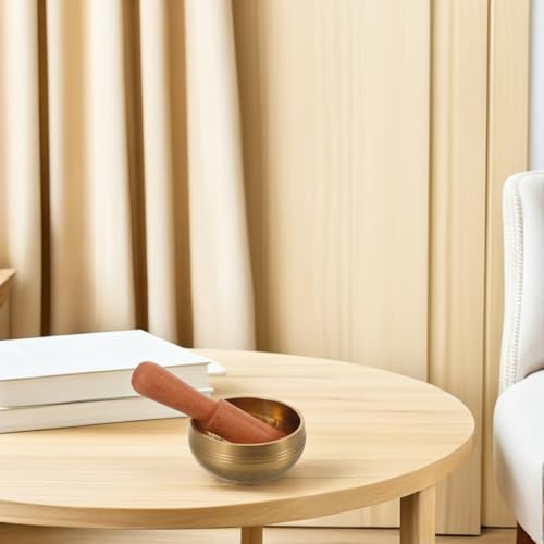 Cabilock Handcrafted 8cm Nepal Metal Tibetan Singing Bowl Set with Mallet for Meditation Yoga Relaxation and Beginner Sound Therapy