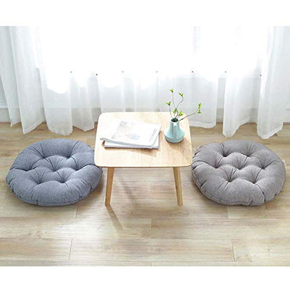 FANCY PUMPKIN Simple Modern Cushion Zafu Meditation Cushion Large Seat Cushion Floor Pillow for Home/Office, A - color: Dark Gray-03