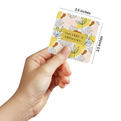 Dessie 60 You Make a Difference Inspirational Cards with Envelopes & Matching Seals. 60 Post-it Note Size Motivational and Encouragement Cards with Positive Affirmations. Great Thoughtful Gifts. - size: 3.5 x 3.5 inches, style: You make a difference