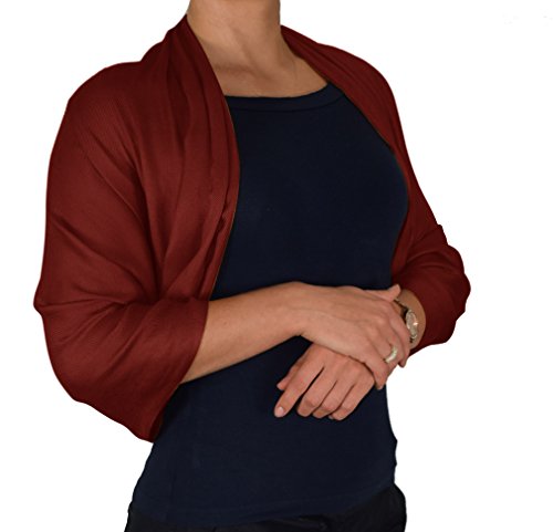 Peach Couture Women’s Pashmina Shawl Wrap – Warm Long Large Scarf for Evening Dress, Bridesmaid, Wedding & Bridal Wear - color: Maroon