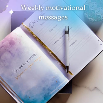 The Wonderful 5 minute Gratitude Journal for men and women. Hardcover Guided Reflection Journal with Inspirational Quotes, Self Care & Mindfulness Gift Notebook - Undated, to start it at any time of the year.