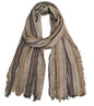 Artistic Retro Cotton And Linen Scarf, Plain Tie Dye Gradient Autumn And Winter New Soft Cotton Shawl - color: Dark Khaki