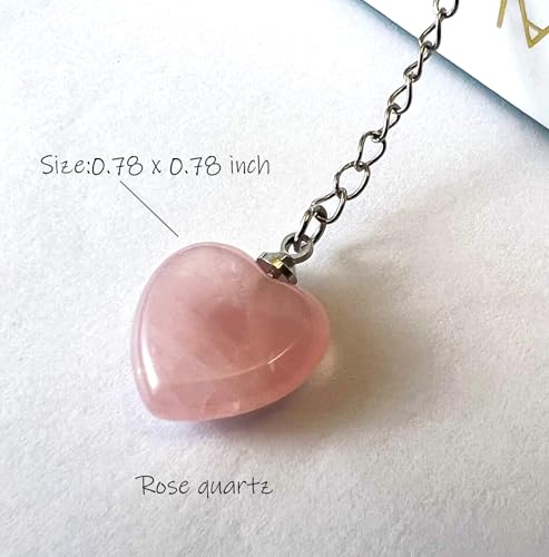 Pretty Bookmark for Women with Pink Crystal Heart Calm Your Mind for Stress and Anxiety Relief Meditation Gift for Women Yogis Friend - color: Love