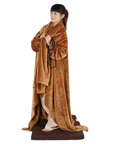 ZanYing Unisex Thickened Warm Flannel Meditation Cloak Yoga Shawls