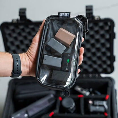 NEO Production Zipper Bags - Electronics & Camera Accessories Bag - Cable organizer, Gear Accessory Pouch, Travel Camera Essentials (Extra Small, Black) - size: X-Small