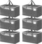 Three-layer Reinforced Moving Bags, 6 Pack Extra Large 93L 60lb Heavy Duty Moving Totes with Strong Zippers & Handles, Easy Open Lids, Water-Resistant, Storage Totes, Fold Flat